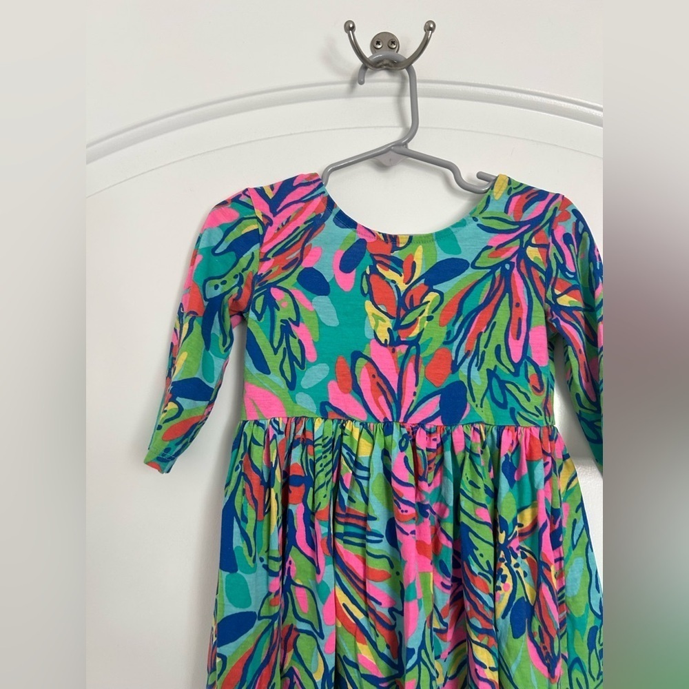 Lilly Pulitzer Mini Loro Dress Floral Circle Dress mommy and me Girls XS (2-3) - Picture 3 of 9